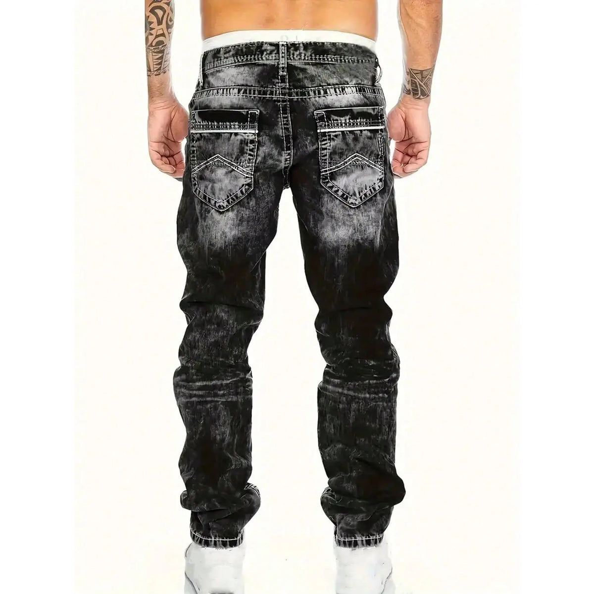 Dario - Vintage Wash Straight Leg Jeans