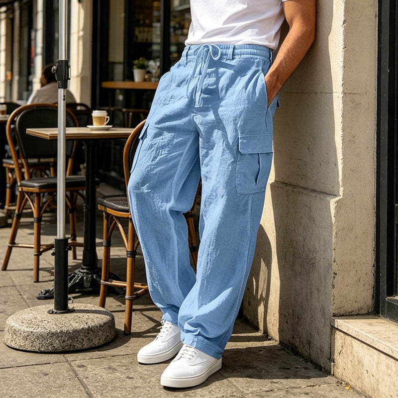 Donovan - Breathable Linen Cargo Trousers