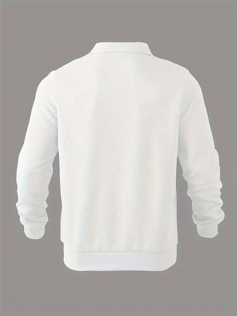 Didier – Vintage Zip-Up Sweater with Geometric Design